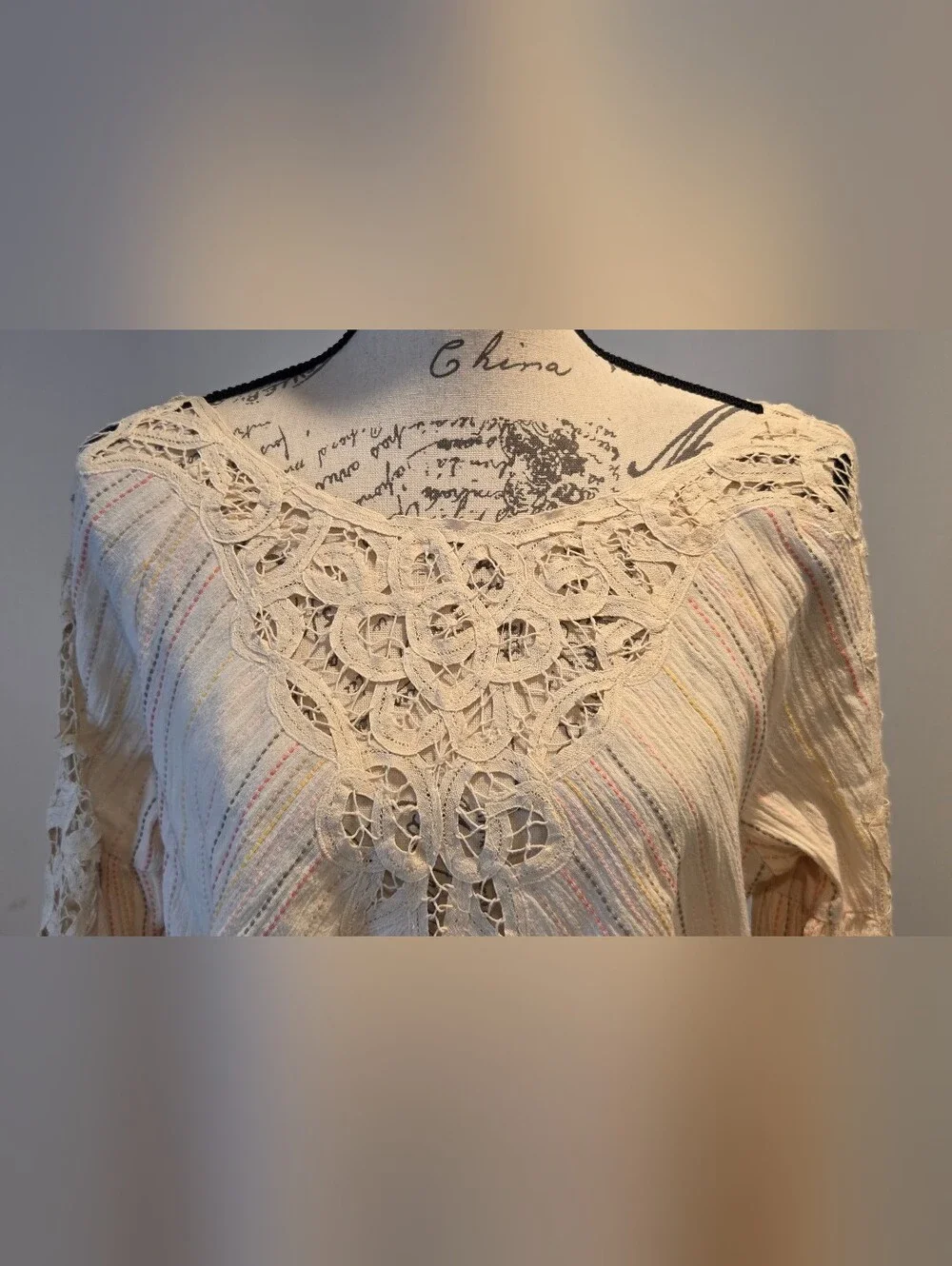 Free People cream peasant